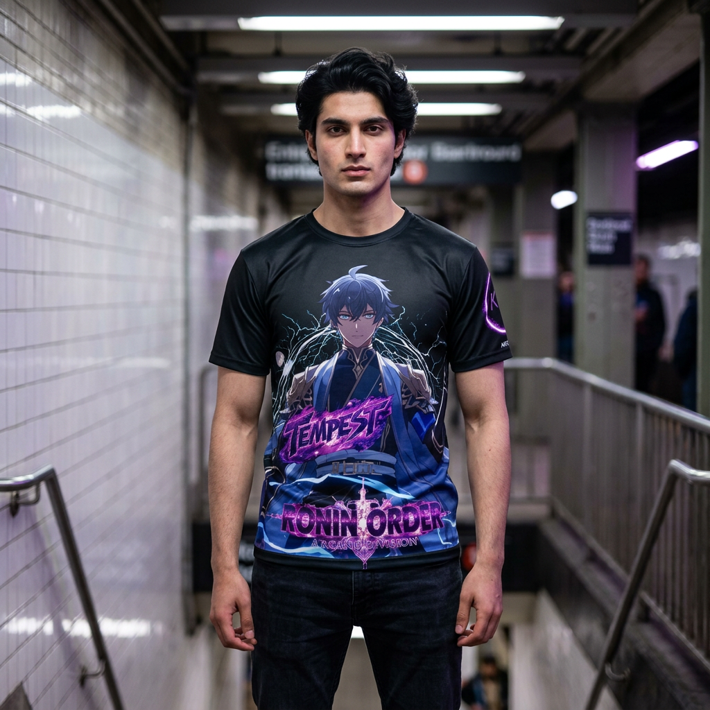 Tempest: Storm Ascendant Tee — Ronin Order Anime Streetwear Collection
