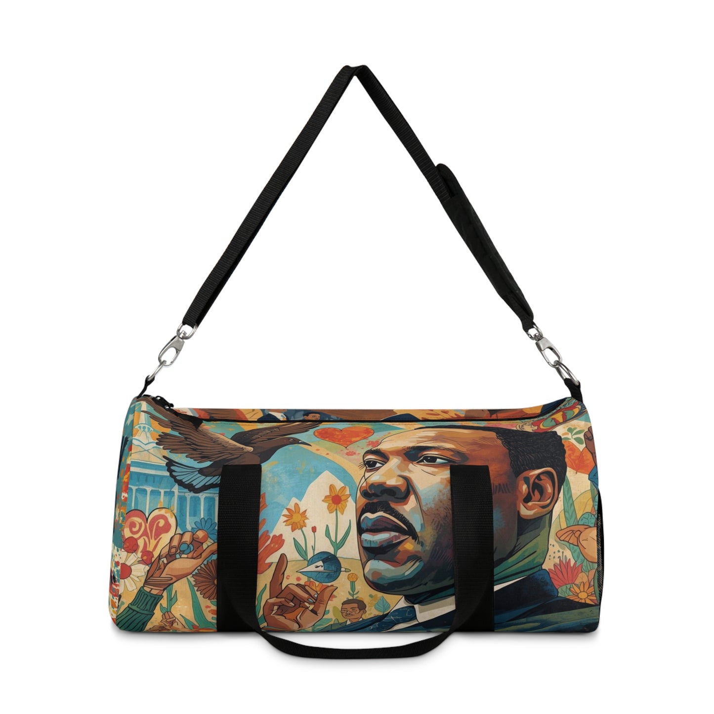 MLK Jr. Inspirational Portrait Duffel Bag — Motivational Travel Gym Bag