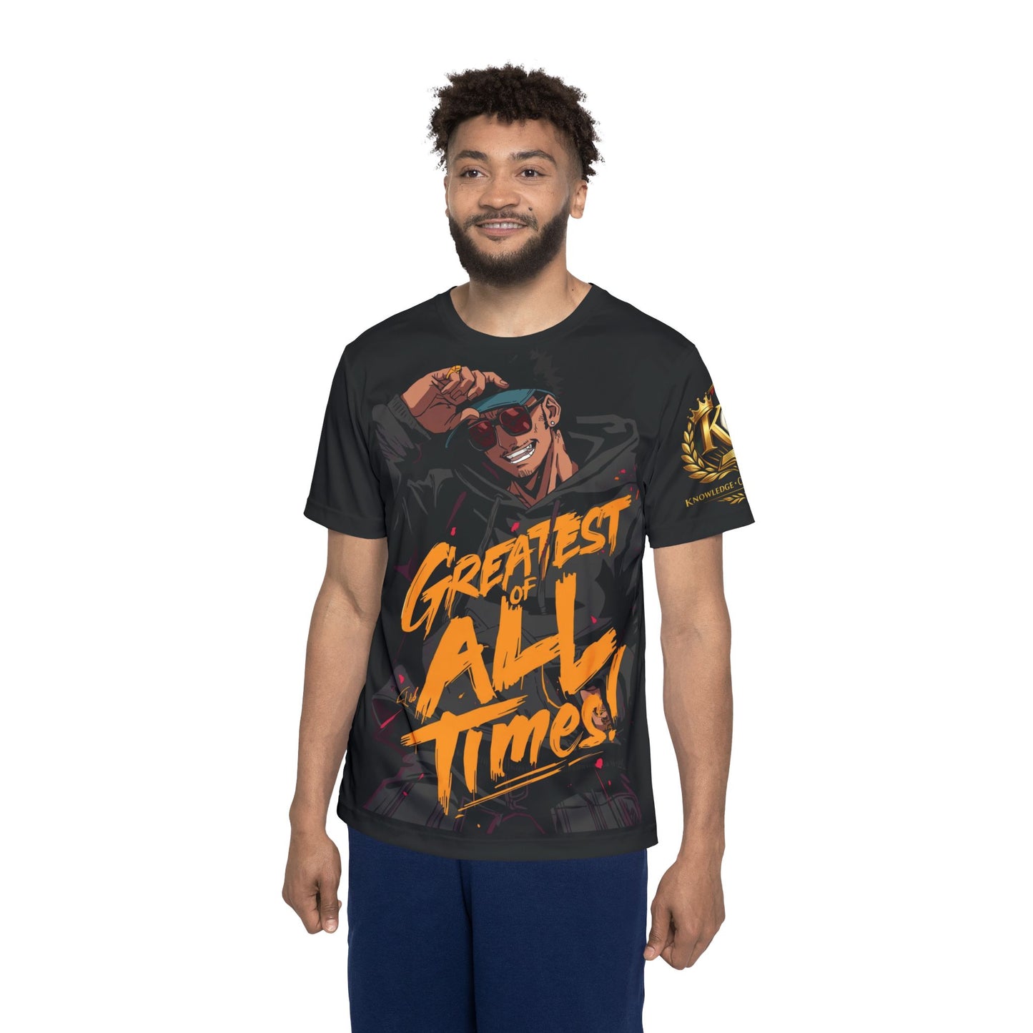GOAT Mode™ Men's Sports Jersey – Greatest of All Times Graphic Performance Tee